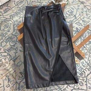 Abercrombie and Fitch Black Pleather Skirt XXS